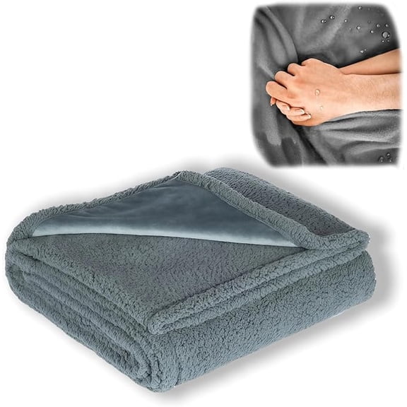 Couples Waterproof Blanket, Waterproof Bed Blanket Leakproof Protective Throw for Bed, Sofa and Pets, Washable Multipurpose Waterproof Blanket for Home and Travel