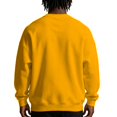 thumbnail image 4 of Dwelliawo Men's Fleece Lined Crew Neck Sweatshirt, Heavyweight Solid Pullover, Warm Long Sleeve No-Hood Jumper, Casual Fall Winter Basic Top for Cold Weather Yellow 3XL, 4 of 4