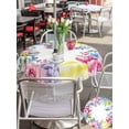 thumbnail image 4 of Outdoor Tablecloth with Umbrella Hole and Zipper, Easter Flowers Round Table Cloth 54 Inch Waterproof Tablecloth, Eggs Spring Colorful Tulips Daisy Berries Picnic Table Cover for Patio Camping, 4 of 7