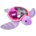 thumbnail image 3 of Sequinimals Sequin Sea Turtle Plush Stuffed Animal Reversible Sequins Hot Pink & Silver, 3 of 5