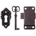 thumbnail image 1 of HINTRMENT 1 Set Retro Lock Zinc Alloy Brown Security for Home Decor, 1 of 7