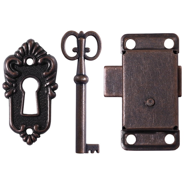 HINTRMENT 1 Set Retro Lock Zinc Alloy Brown Security for Home Decor