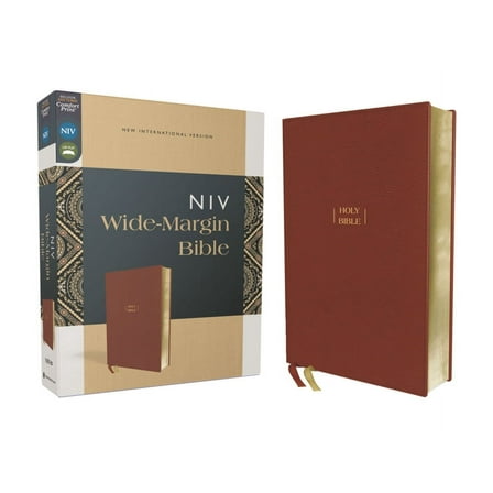 Niv, Wide Margin Bible (a Bible That Welcomes Note-Taking), Leathersoft, Brown, Red Letter, Comfort Print, (Hardcover)