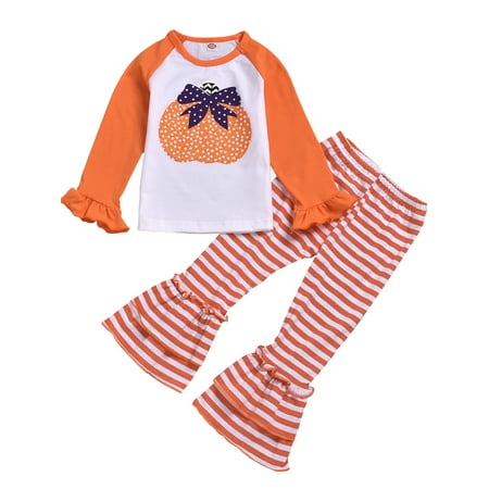

Livingsenburg Baby Girl Halloween 2PCS Outfits Clothes Shirt Top Pants Outfit