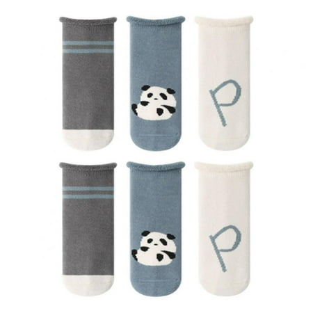 

3 Pairs Baby Infant Winter Sock Cute Cartoon Thickened Warm Boys Girls Socks