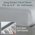 thumbnail image 6 of California Design Den Cal King Sheet Set - Luxury 1000 Thread Count 100% Cotton Sateen - Cooling, Soft & Thick with Deep Pockets - 4 Piece Sheet Set, Light Grey, 6 of 8