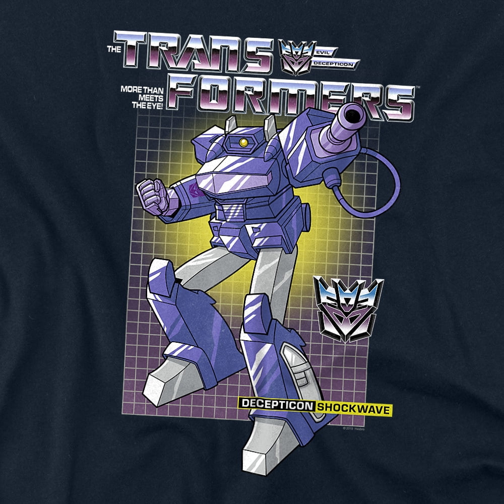 Transformers Shockwave Unisex Adult T Shirt, Navy, 6X-Large