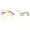 gold, variant on Mens Art Deco Nouveau Unique Futurism Metal Aviator Eyeglasses Silver
