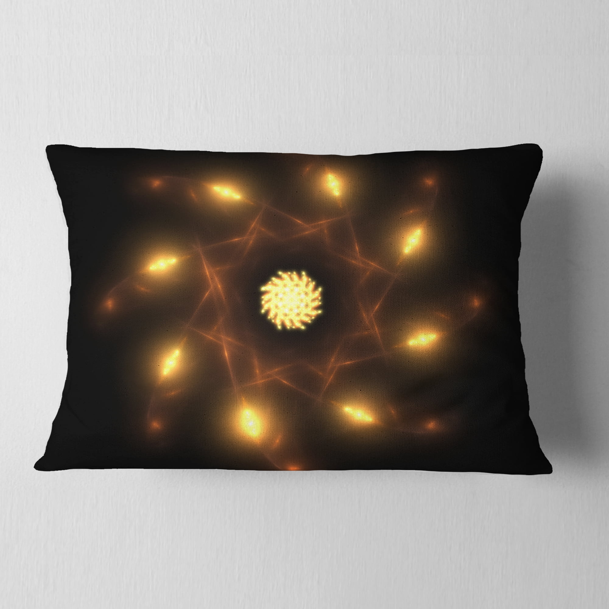 Designart 12" x 20" Red Polyester Throw Pillow