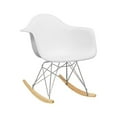 thumbnail image 1 of Nicer Furniture Eiffel Style Molded Plastic Rocking Armchair - White, 1 of 1