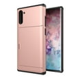 thumbnail image 3 of Allytech Cover for Galaxy Note 10 Case Wallet Credit Card Holder ID Slot Sliding Pocket Anti-Scratch Dual Layer Protective Hard Shell Rugged TPU Bumper Armor for Samsung Galaxy Note 10, Rosegold, 3 of 4