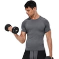 thumbnail image 4 of czcpp-Men's Compression Shirts Short Sleeve Athletic Running T-Shirt Base-Layer Cool Dry Gym Undershirts Top, 4 of 4