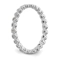 thumbnail image 5 of 14k White Gold Bezel Set Diamond Eternity Wedding Band Circle Anniversary Ring Size 7.5 - 1/3 Ct., 5 of 6