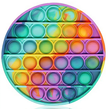 Bubble Popper Bracelets Tie-Dye & Glow Tactile Toy Rainbow Glitter 