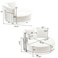 thumbnail image 4 of Aukfa 52 in Swivel Accent Chair, Oversized Barrel Chair Read Chair Lounge, 4 Pillows, Gray, 4 of 9