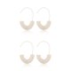 thumbnail image 1 of Jumpingount 1 par de pendientes Multicolor con estampado de leopardo, gotas para las orejas, colgante para las orejas, accesorios para mujeres, blanco 2Conjunto, 1 of 6
