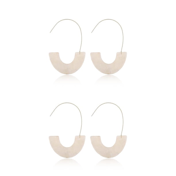 Jumpingount 1 par de pendientes Multicolor con estampado de leopardo, gotas para las orejas, colgante para las orejas, accesorios para mujeres, blanco 2Conjunto