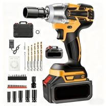 Gijjgole Cordless Impact Wrench, (300N.m) Brushless 1/2 inch Impact Gun, 3000RPM High Torque Impact Gun with 6.0 Ah Battery, Charger, 5 Sockets, Electric Impact Wrench for Car Home