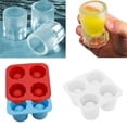 thumbnail image 4 of Unatoiry Ice Making Mould Low Temperature Resistance Spherical Ice Model Four Hole Design Portable Square Tray Streamline Appearance No.1 1Set, 4 of 6