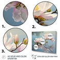 thumbnail image 3 of Designart "Magnolia Reflections Grey and White Beauty II" Floral Canvas Print, 3 of 5