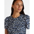 thumbnail image 5 of Time and Tru Women's Smocked Top with Short Puff Sleeves, Sizes XS-XXXL, 5 of 6