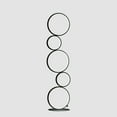 thumbnail image 3 of HomeRoots 482679 38.5 x 0.75 x 9 in. Black Metal Five Circle Geometric Sculpture LED Table Lamp, 3 of 5