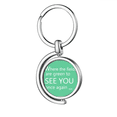 thumbnail image 1 of See You Again Art Deco Fashion Rotating Keychain Metal Keyring Holder, 1 of 2