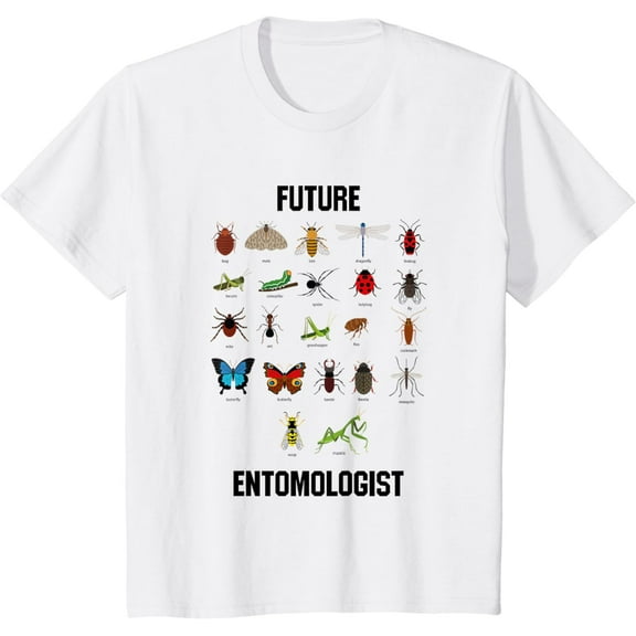Kids Future Entomologist Shirt Insect Chart Tee
