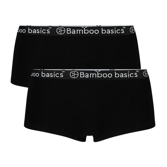 Bamboo basics Ladies Hipster IRIS, 2-pack - Panty, transpirable, camiseta simple Negro M (Medium)