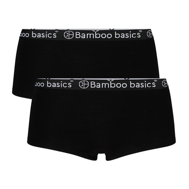 Bamboo basics Ladies Hipster IRIS, 2-pack - Panty, transpirable, camiseta simple Negro M (Medium)
