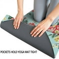 thumbnail image 3 of Pioneer Flower Floral Print Pattern Hot Yoga Mat Towel Non Slip for Hot Yoga - Quick-Drying Yoga Mat Cover with 4 Corner Pockets with Travel Bag - Hot Yoga Towel Non Slip 74"x26", 3 of 6