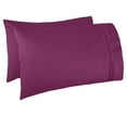 thumbnail image 3 of Clara Clark 6 Piece 1800 Microfiber Collection Bed Sheet Set, Deep Pockets Fitted Sheet, Full, Magenta, 3 of 4