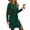 Green, variant on UVN Dresses for Women Fall Winter Long Sleeve Crewneck Casual Pullover Sweatshirt Dress with Side Split