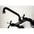 thumbnail image 4 of Kingston Brass KS113MB Essex Two Handle Wall Mount Kitchen Faucet, Matte Black, 4 of 5