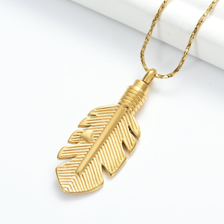 Feather Urn Necklace Hold Cremation Ashes Keepsake Memorial Jewelry Feather Love Memorial Urn Jewelry Urn Necklaces for Ashes Funeral Cremation