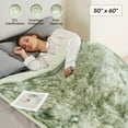 thumbnail image 6 of MARNUR Heated Blanket Electric Throw 50" x 60", Soft Faux Fur & Shu Velvet Heated Throw Blanket, 6 Heating Levels, 4 Hours Timer, Tie-Dye Off Green, 6 of 9
