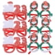 thumbnail image 4 of Christmas Party Glasses Frame 6Pcs Assorted Color Plastic Round Photo Prop For Children Holiday Gathering, 4 of 5
