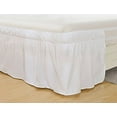thumbnail image 4 of MEILA Wrap Around Bed Skirt Three Fabric Sides Elastic Dust Ruffled 16 Inch Tailored Drop,Easy to Install Fade Resistant-White, Queen/King, 4 of 4