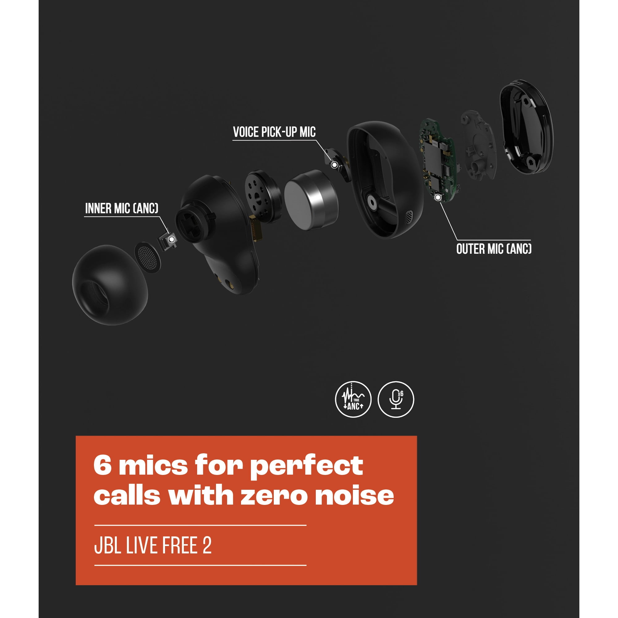 JBL Live Free 2 Bluetooth Earphones, True Wireless Noise JBL Live Free 2 Bluetooth Earphones, True Wireless Noise