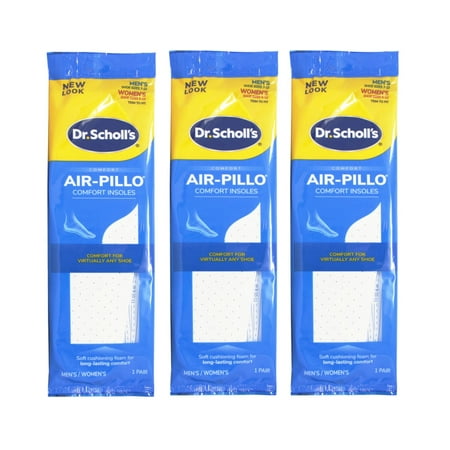 3 Pack - Dr. Scholls Comfort Air-Pillo Men Size 7-13 / Women Size 5-10 1 Pair Each