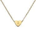 thumbnail image 1 of Collar Inicial de Corazón Uxcell para Mujeres, Cadena de Acero Inoxidable Baño de Oro de 18K, Collar Personalizado con Letra A para Regalos de Joyería para Mujeres, Tono Dorado, 1 of 6