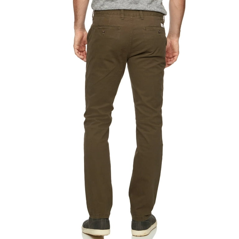 IZOD Men's American Chino Flat Front Slim Fit Pant, English