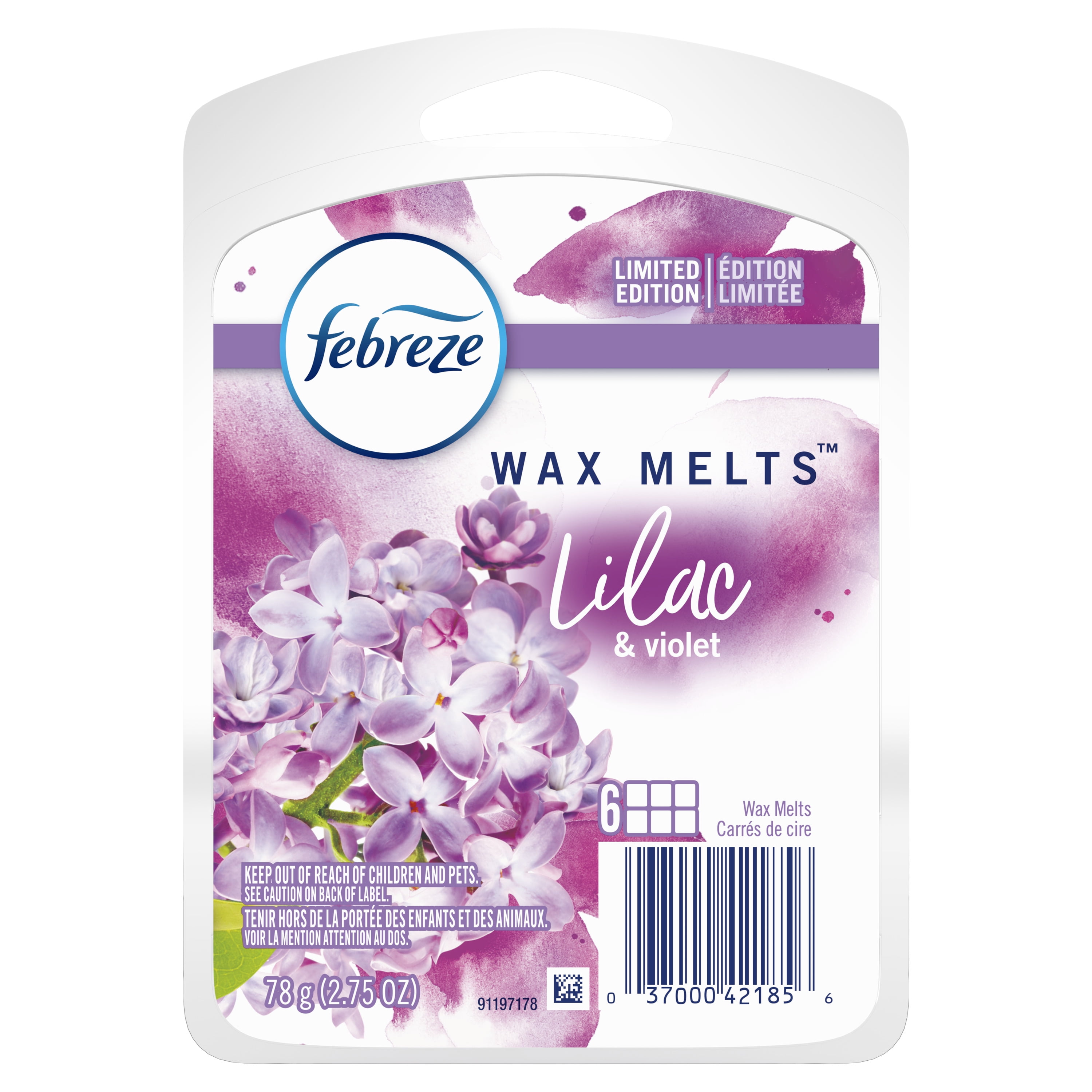 Febreze OdorEliminating Wax Melt Air Freshener, Lilac & Violet, 6 Ct