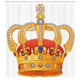 thumbnail image 3 of Ambesonne King Shower Curtain, Majestic Royal Sign Crown, 69"Wx75"L, Marigold Orange, 3 of 3