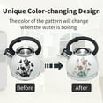 thumbnail image 4 of ARC USA 0018 Stainless Steel Tea Kettle White Flower Pattern Loud Whistle (3.2 QT / 3L), 4 of 7