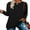 1-black, variant on Women's Drop Long Sleeve Sweatshirts Casual Crewneck Tunic Tops Sweartshirts With Side Slits S-3XL