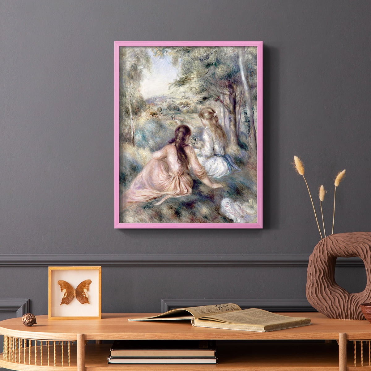 In The Meadow in Pink Solid Wood 8 x 10 Framed Print