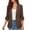 Brown, variant on Sahpxhe Womens 3/4 Sleeve Blazers Single Button Notched Lapel Relaxed Fit Business Casual Suit Jacket Open Front Trendy Blazer Blue S