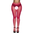 thumbnail image 1 of Aocisk Bas Résille pour Femmes avec Décoration Pailletée, Bas Résille, Pantyhose, Design en Maille Intégrale pour Fête, Rouge, Taille Unique, 1 of 5