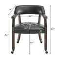 thumbnail image 6 of JESONVID Dining Chair with Casters, Captain's Chairs with Rollers Dinette Sets Poker Chairs with Wheels Kitchen Table Rolling Chairs High Back Chair On Caster(Black 318BK), 6 of 8